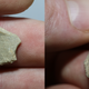 A stone tool, made from limestone, found at Chiquihuite Cave in Mexico.